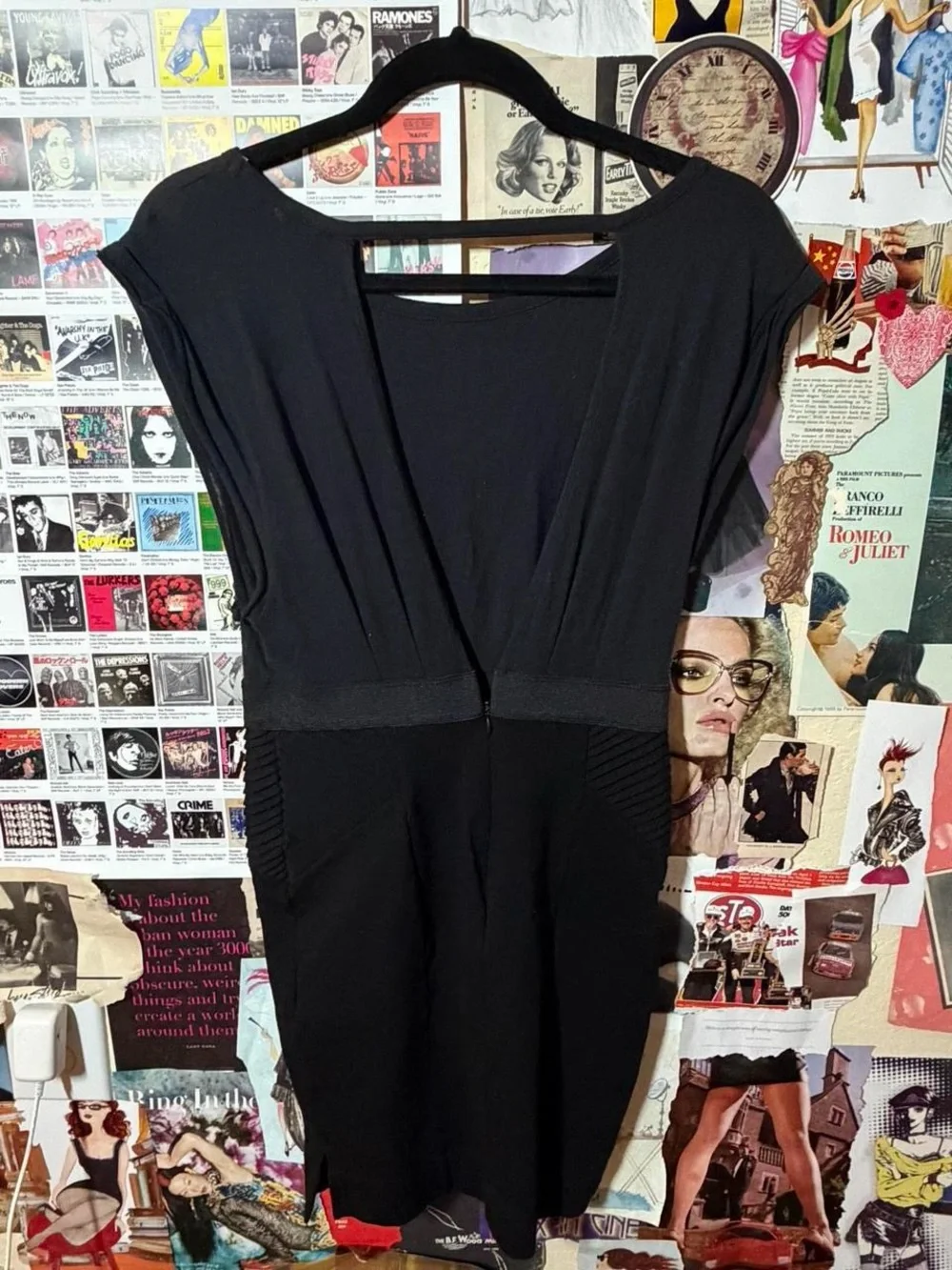 Free People Black Love City Ponte Fitted Dress